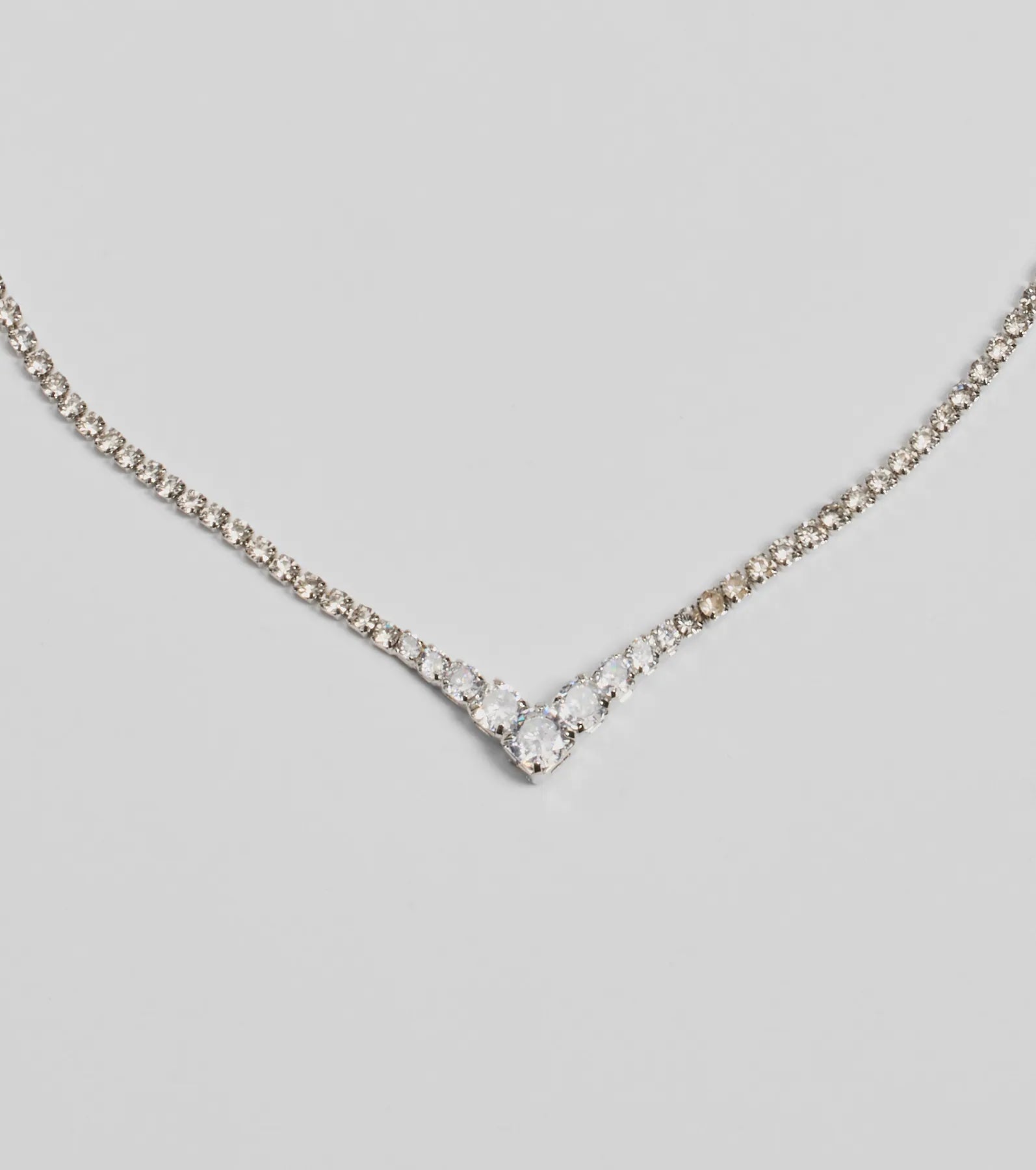 Gleam And Glow Rhinestone Necklace