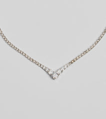 Gleam And Glow Rhinestone Necklace