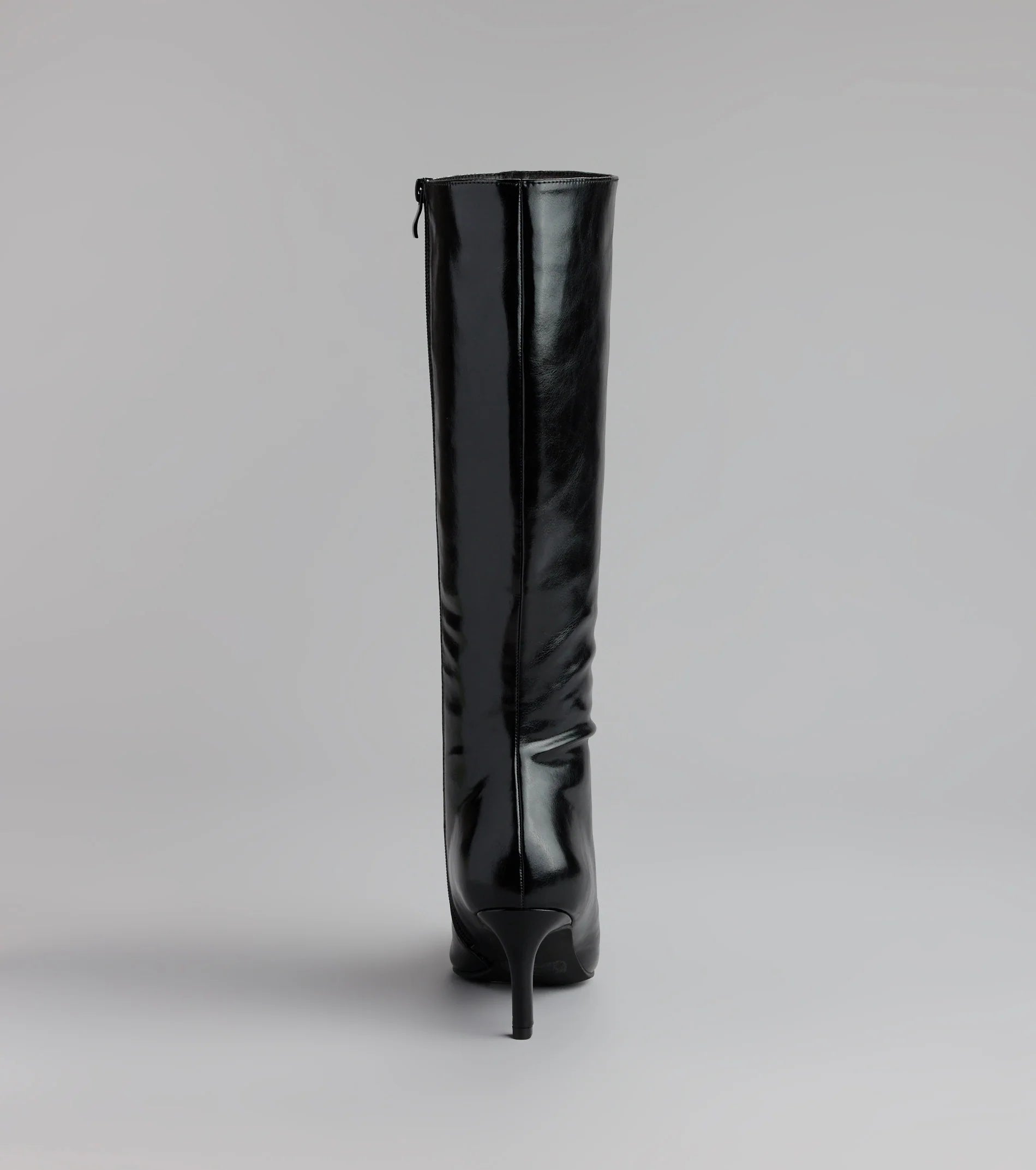 Sleek Stance Faux Leather Stiletto Boots