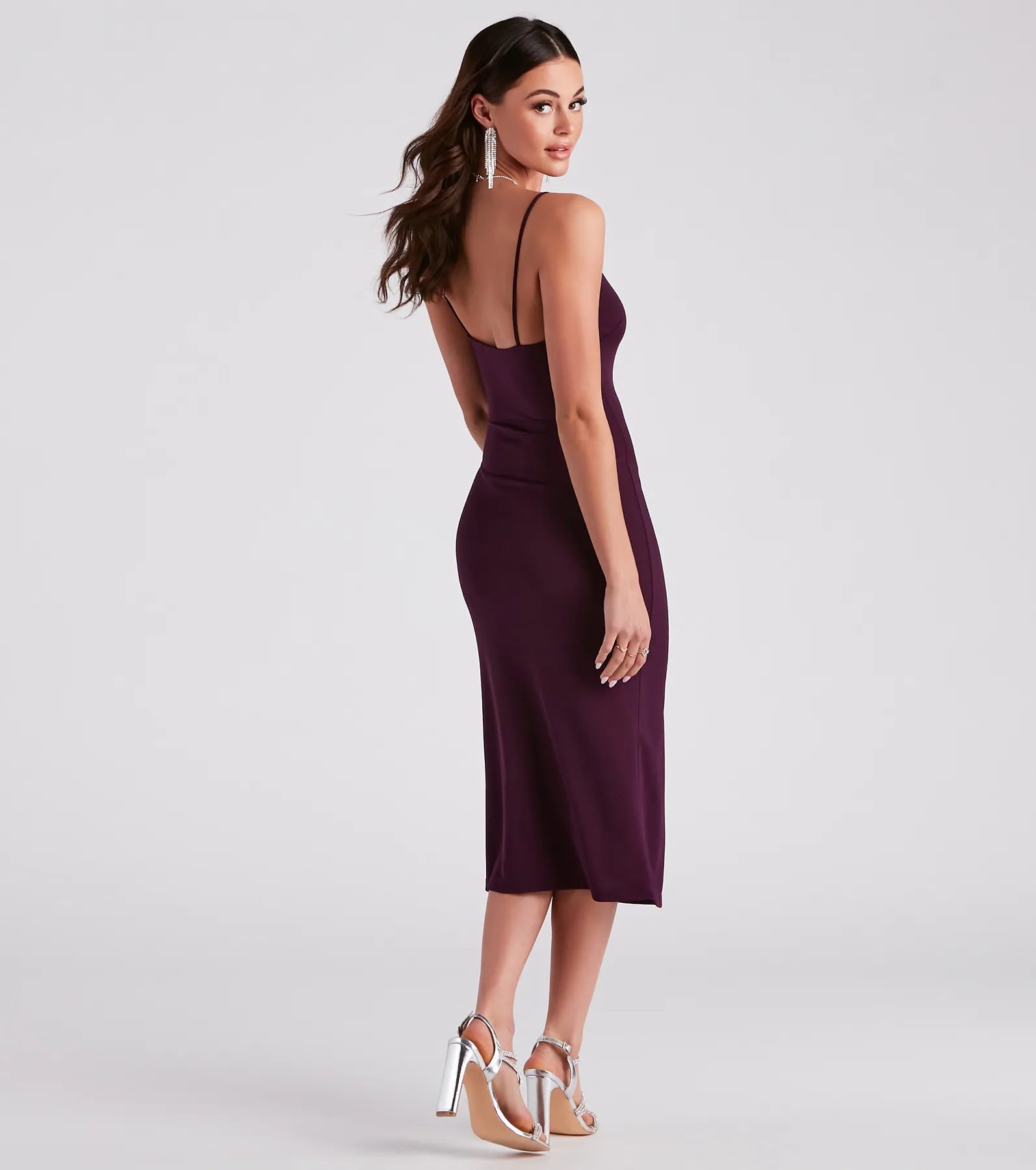 Back Of My Mind Crepe Slip Dress