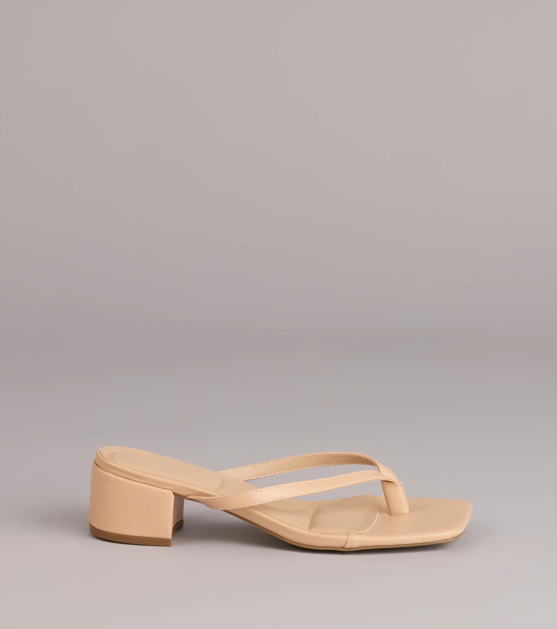 Easy Chic Thong Block Heels