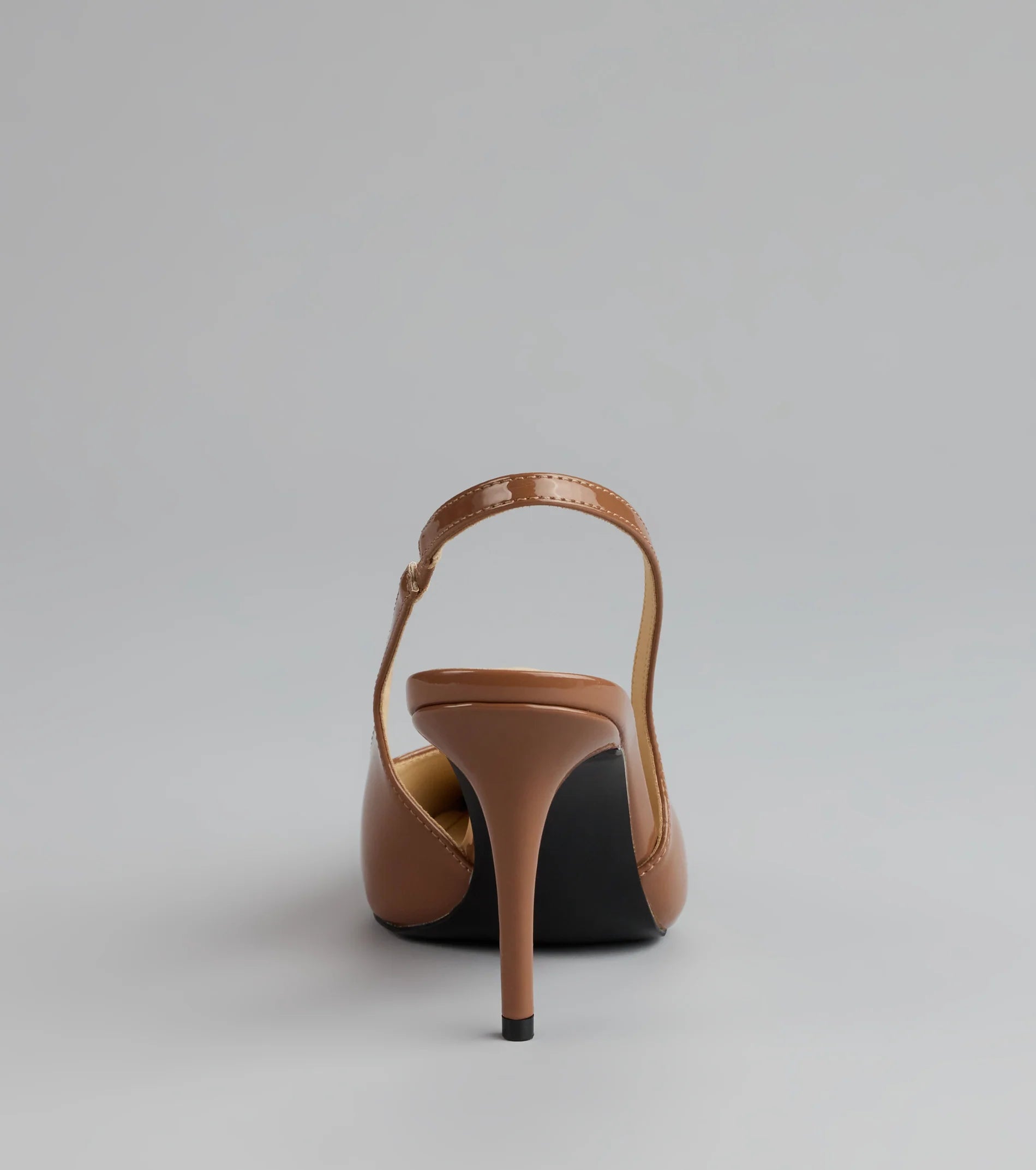 Sharp Finish Patent Slingback Pumps