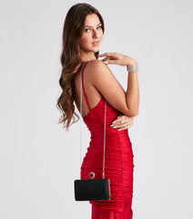 Major Bling Glitter Mesh Clutch