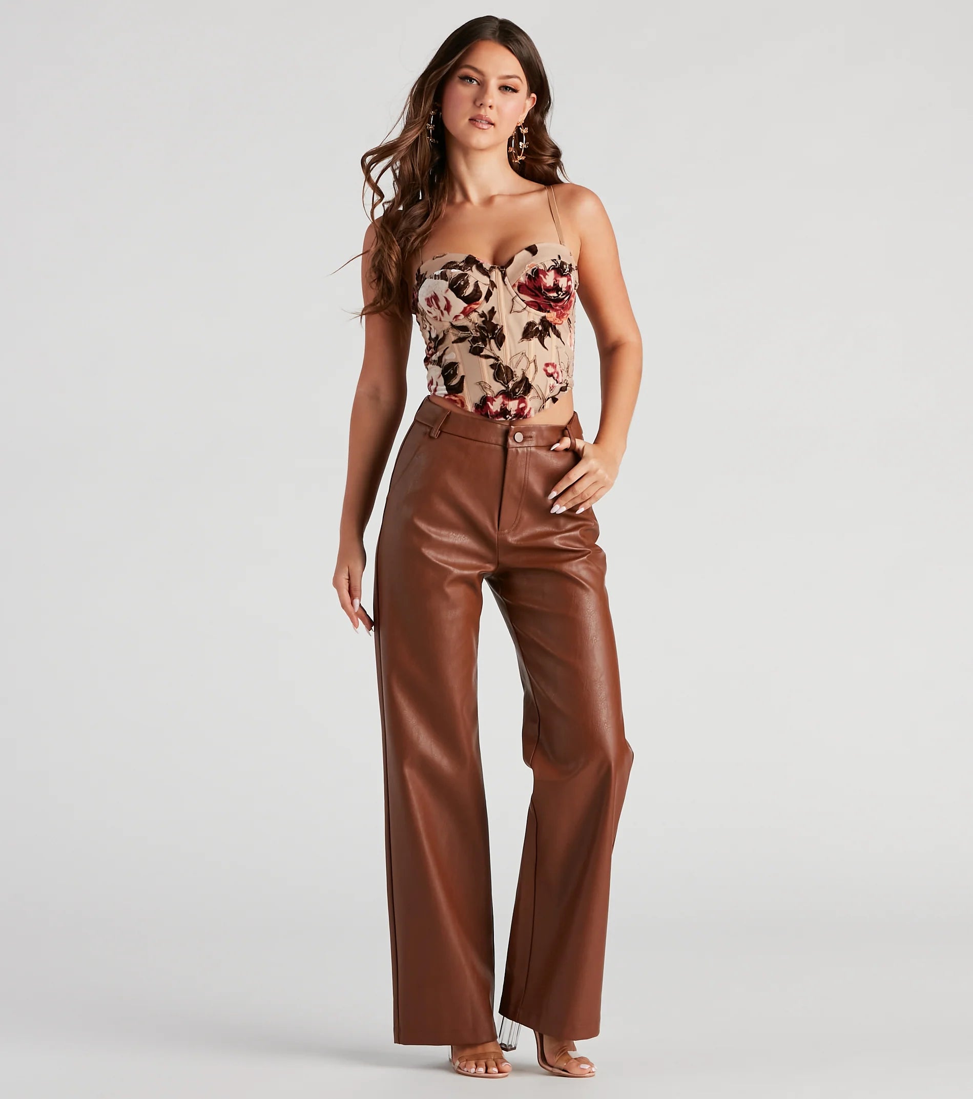 Stunning Details Floral Bustier