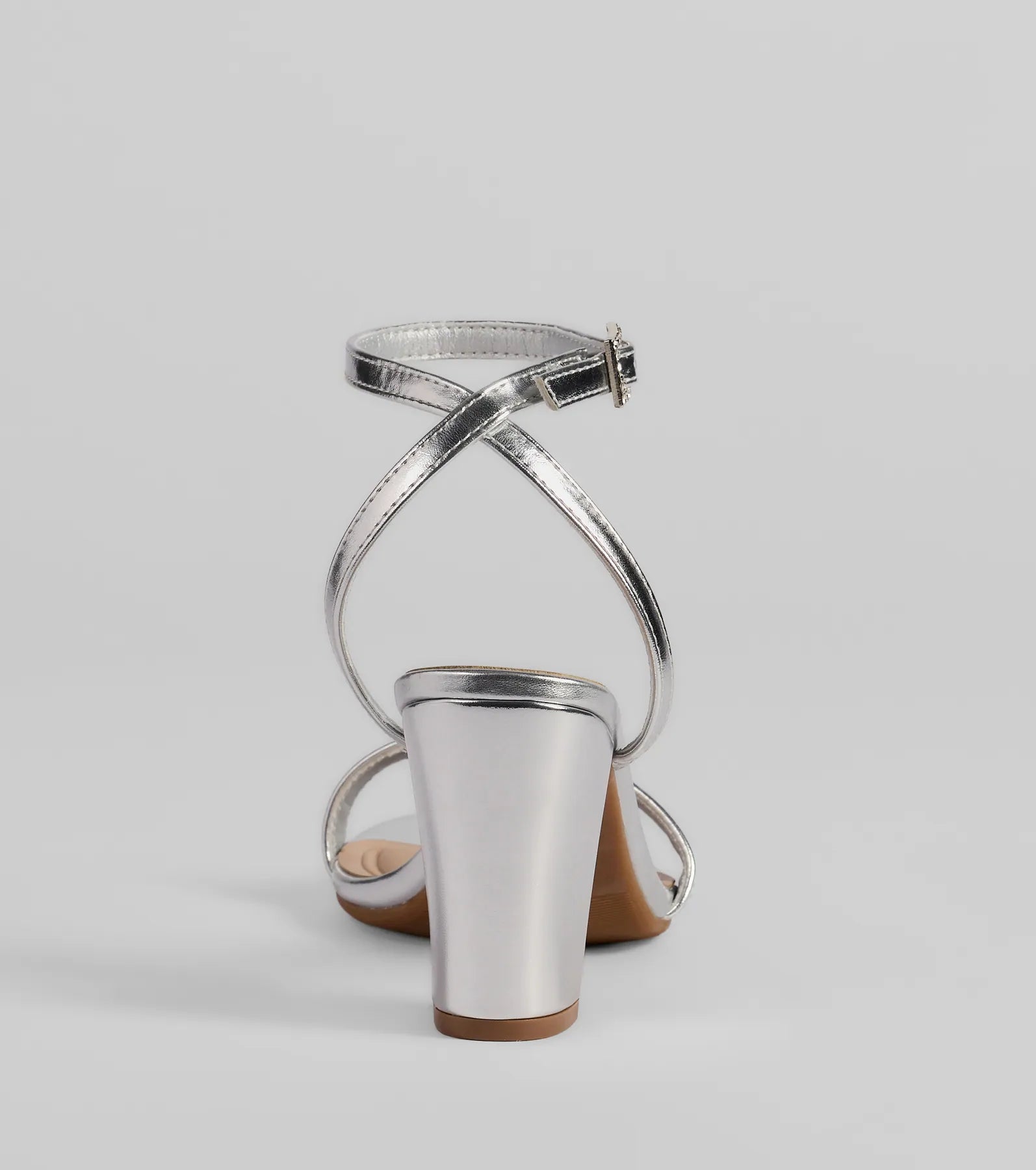 Pretty In Metallic Basic Block Heels