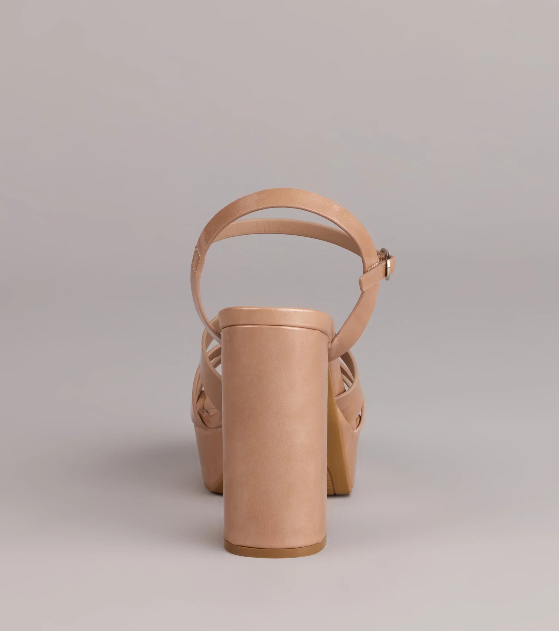 Glossed Up Patent Strappy Platform Heels