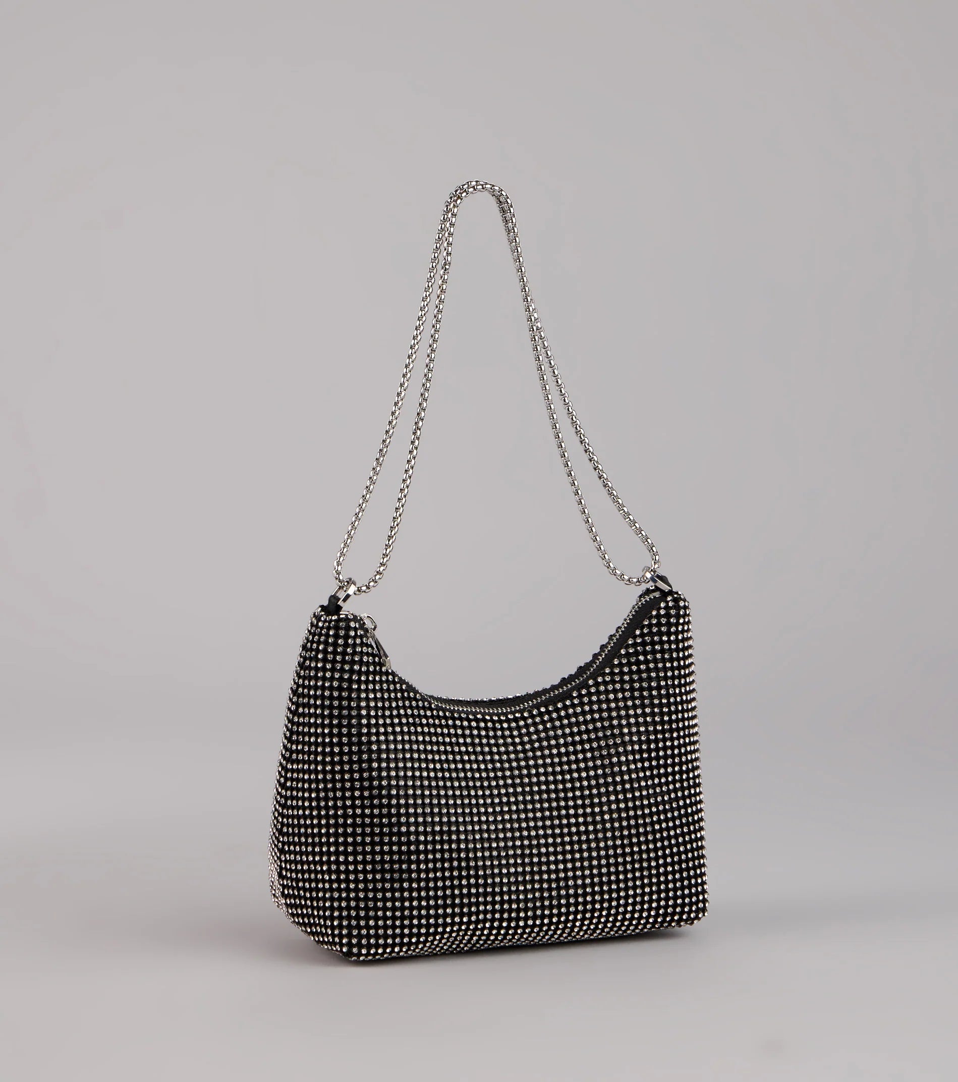 Glamour Girlie Rhinestone Mesh Shoulder Bag