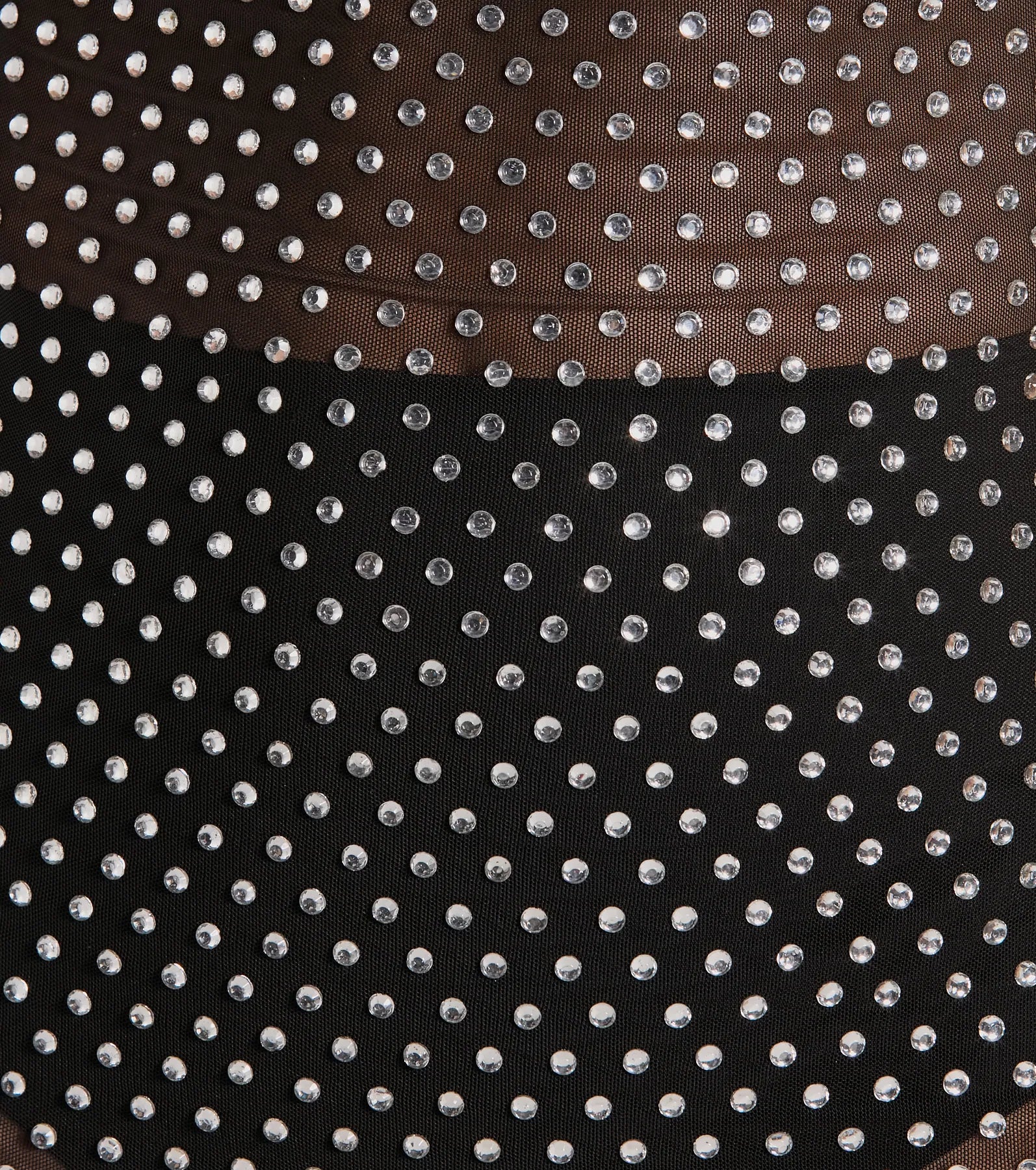 Remarkable Show-Stopper Rhinestone Mesh Mini Dress