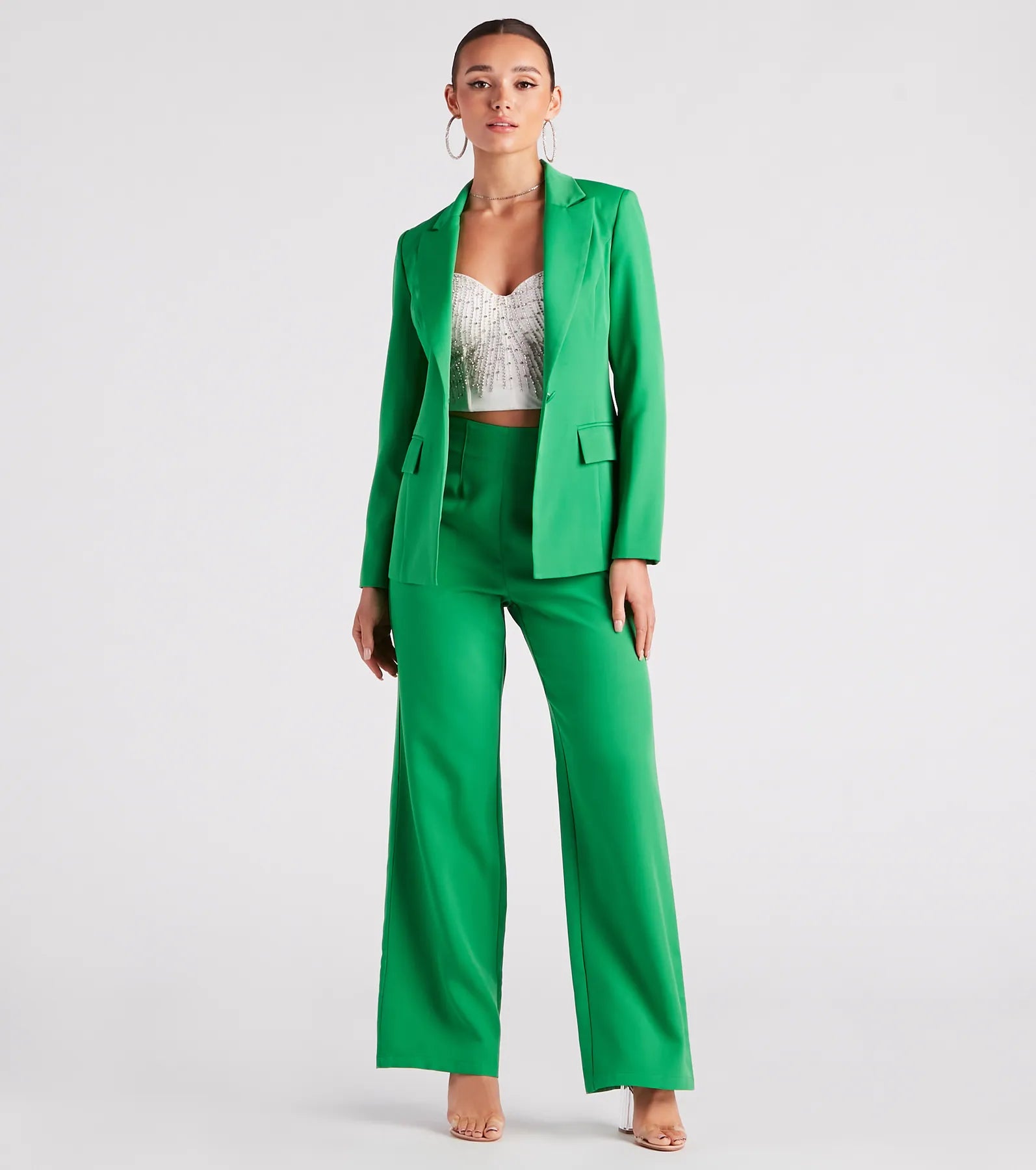 She Means Business Wide-Leg Pants