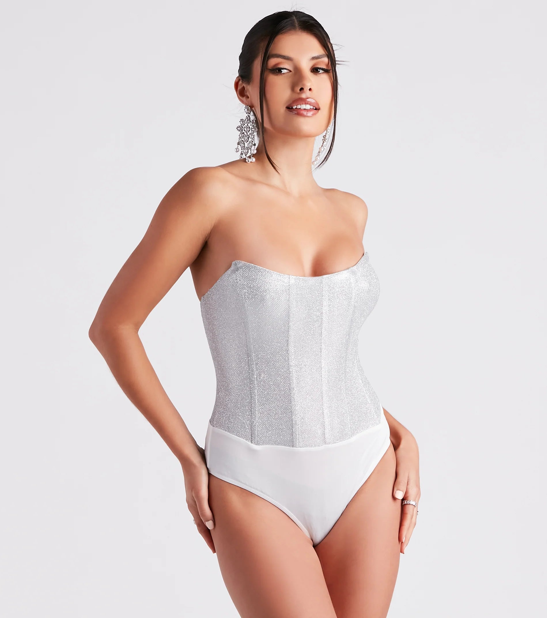 Sparkly Hype Glitter Tube Bodysuit