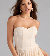Sweet Yet Sultry Lace Skater Mini Dress