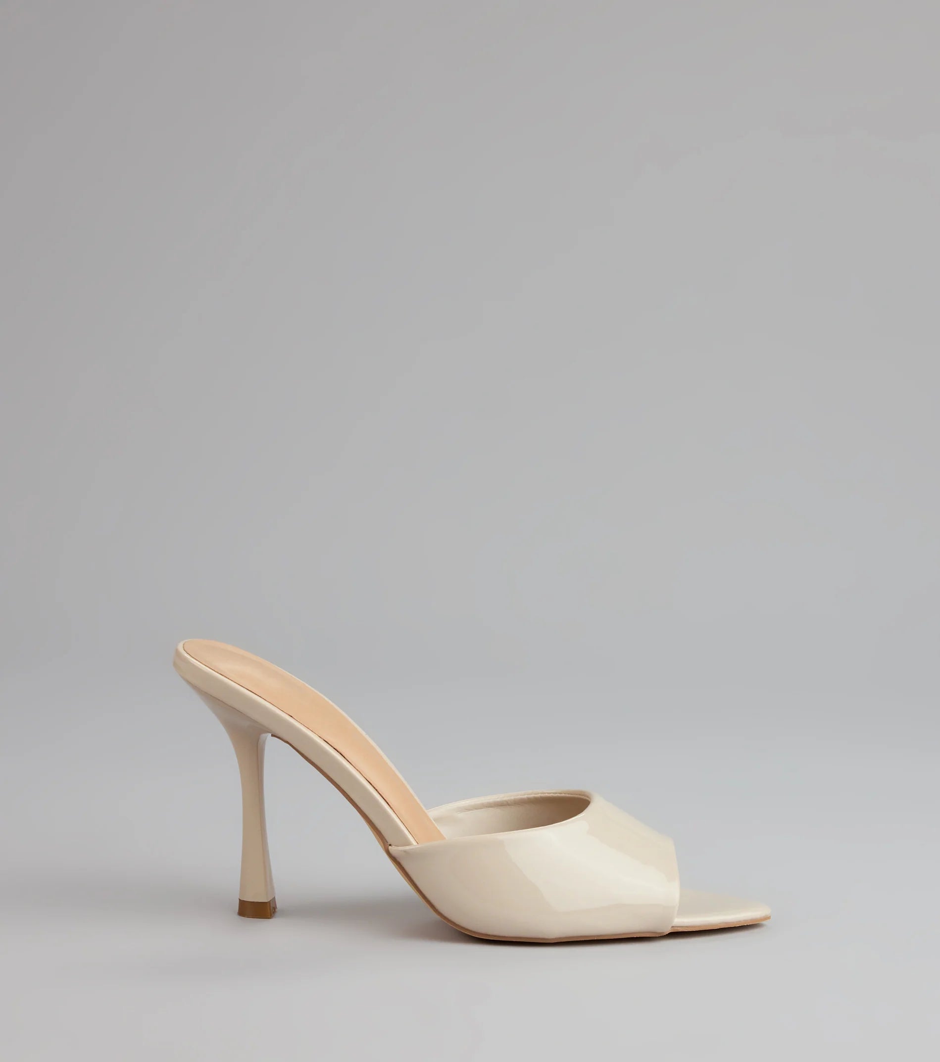 Gloss Point Patent Stiletto Mules
