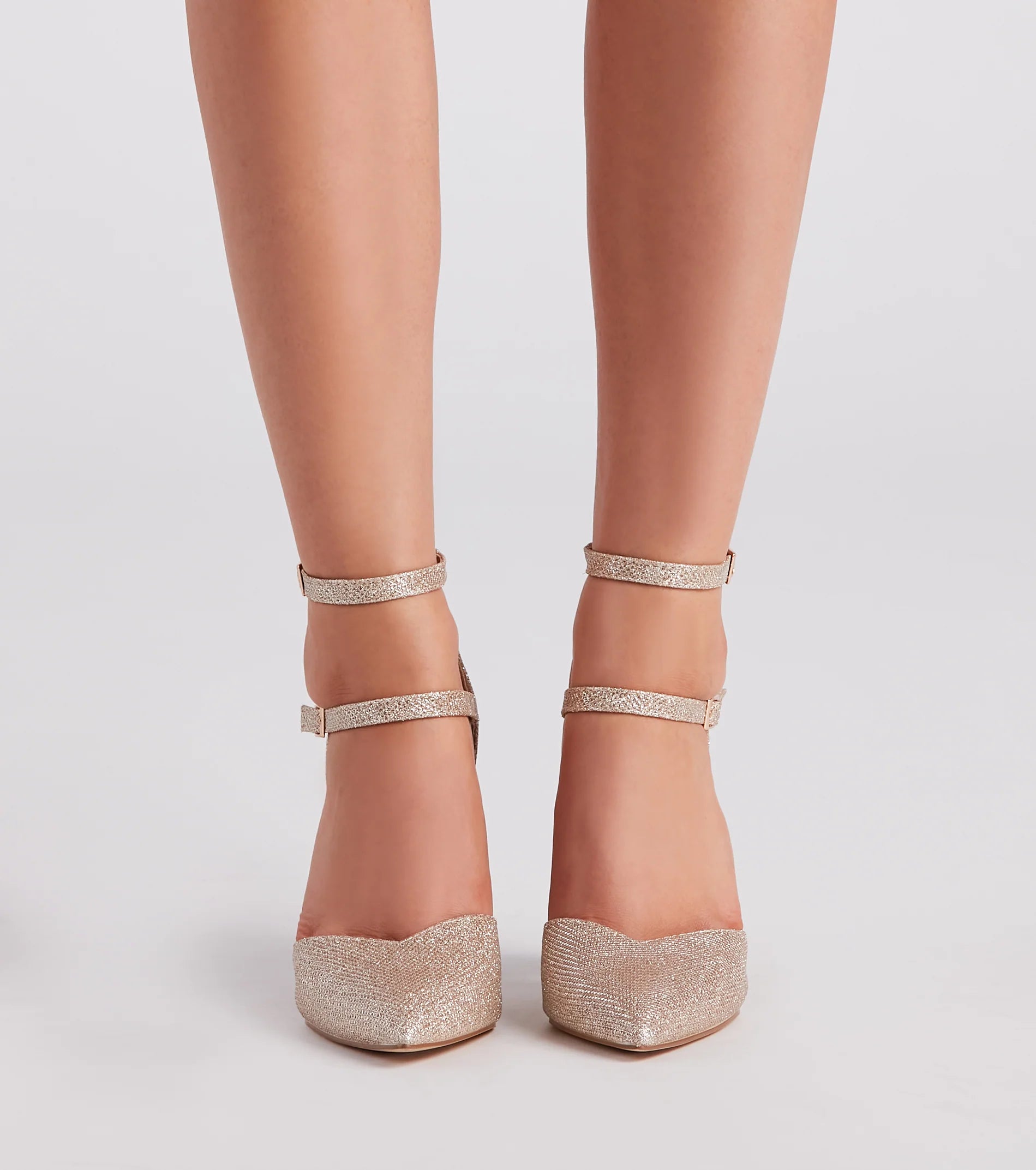 Glitz In Glitter Mesh Pointed Toe Pumps