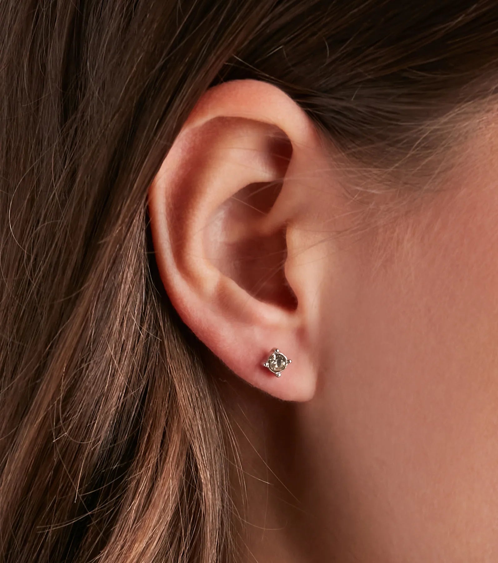 Chic Shine Rhinestone Stud And Duster Earrings Set