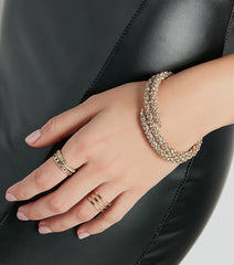 All About The Glam Rhinestone Wrap Bracelet