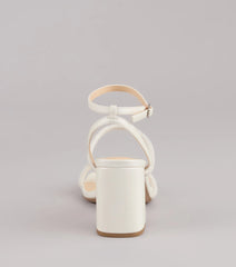 Chic And Polished Pearl Satin Block Heels