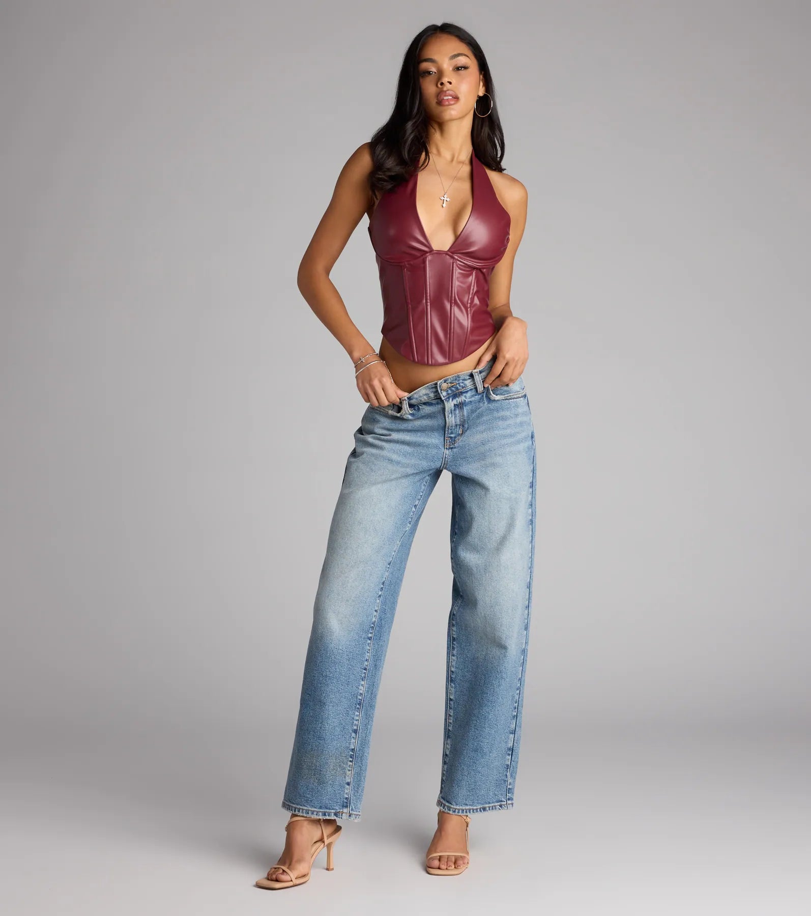 Undeniable Flair Halter Corset Top