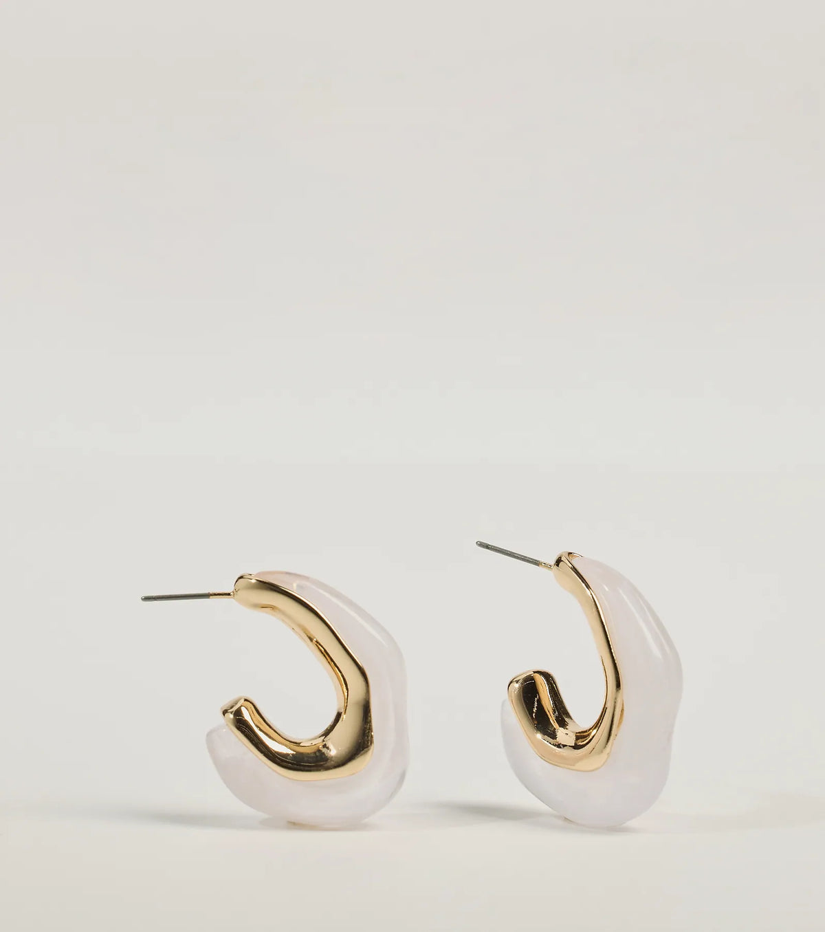 Sleek And Stunning Two-Tone Hoop Earrings