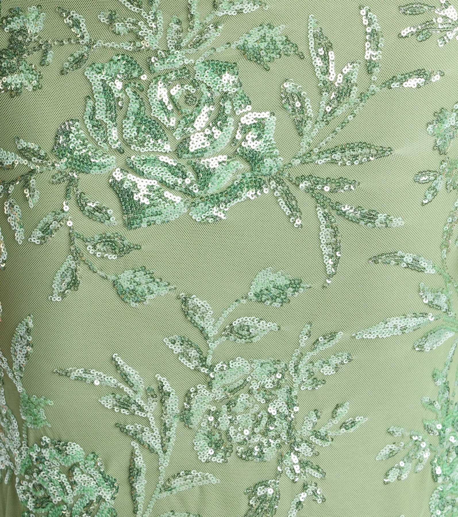 Lexie Floral Sequin Lace-Up Mermaid Dress