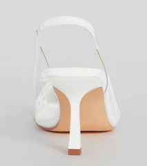 Adorably Posh Polka Dot Mesh Slingback Pumps