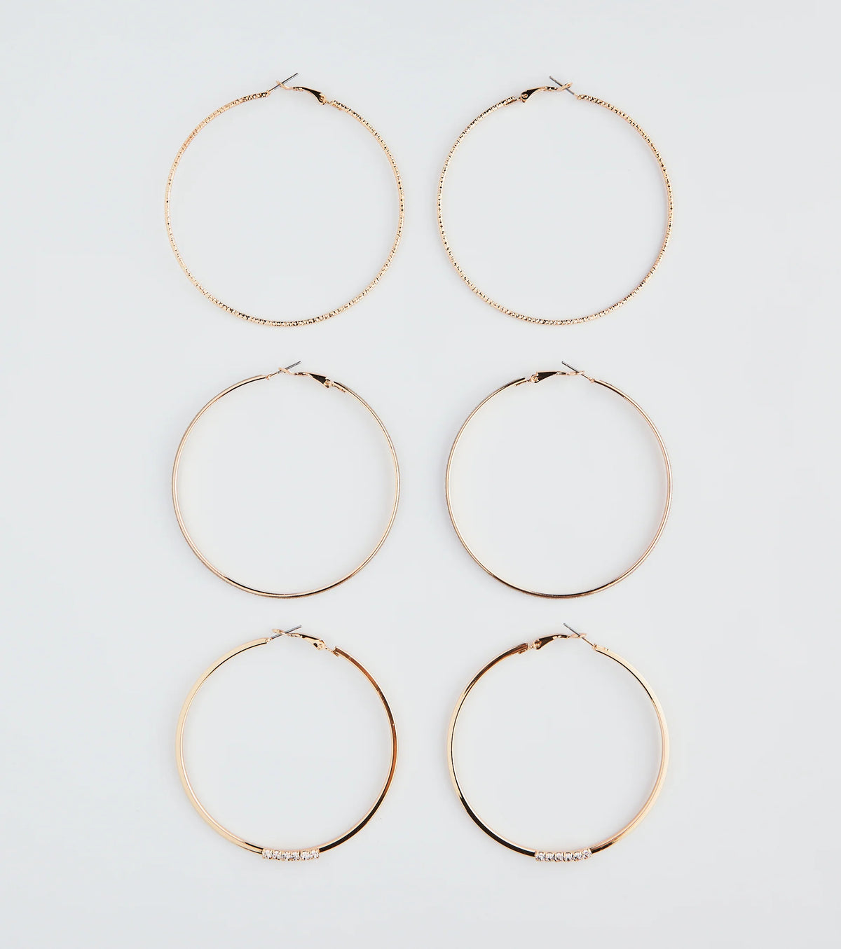 Simply Sleek Three-Pack Hoop Earrings Set
