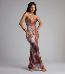 Garden Tease Floral Tube Maxi Dress