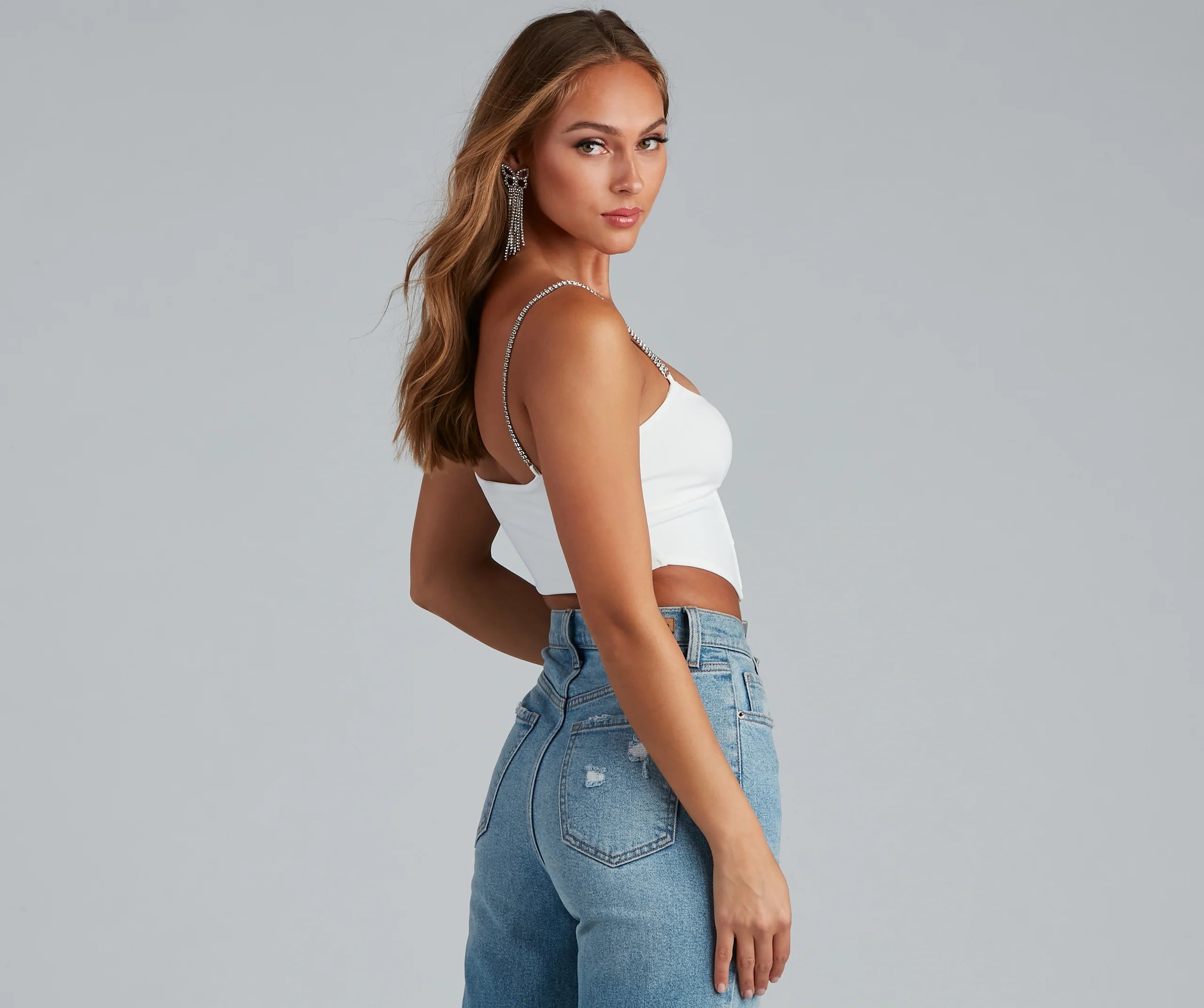 Step Up The Glam Cropped Bustier