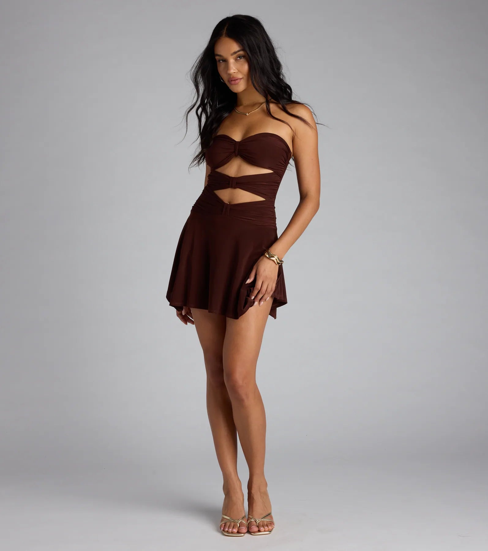 Show It Off Cutout Tube Mini Dress