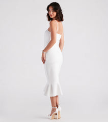 Aleah Formal Trumpet Hem Midi Dress