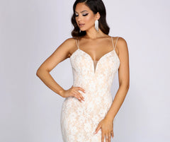 Amina Lace Up Back Mermaid Dress