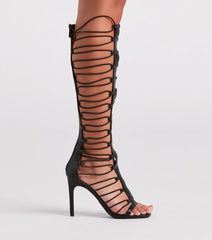 Gladiator Girlie Thigh-High Stiletto Heels