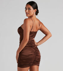 It Girl Energy Satin Mini Dress