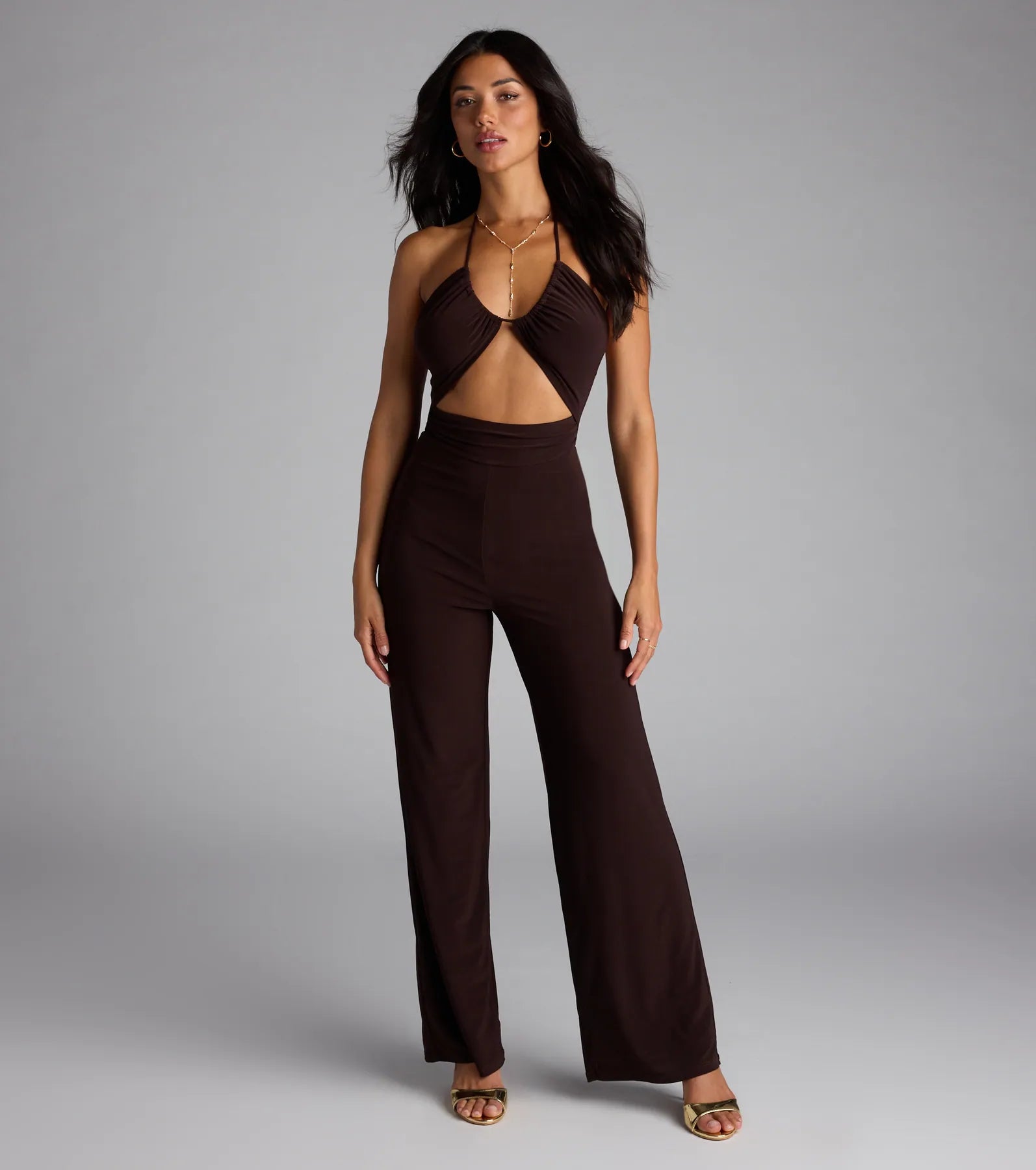 Sleek And Sultry Halter Jumpsuit
