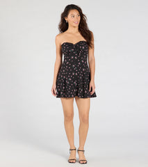 Exquisite Charm A-Line Floral Mini Dress