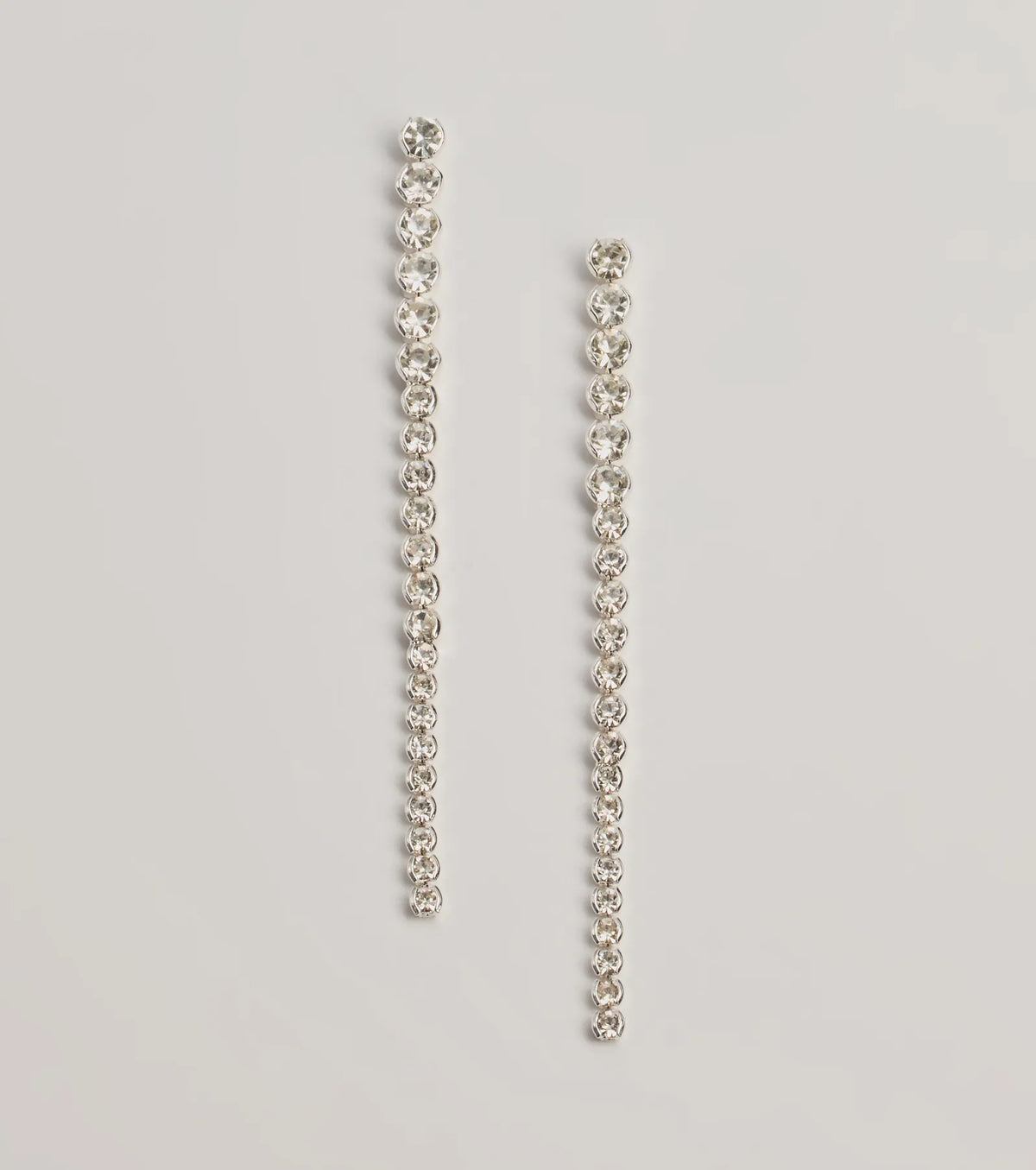 Sleek Styling Linear Rhinestone Earrings