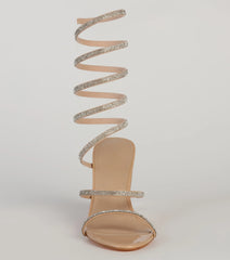 Take Notice Rhinestone Spiral Heels