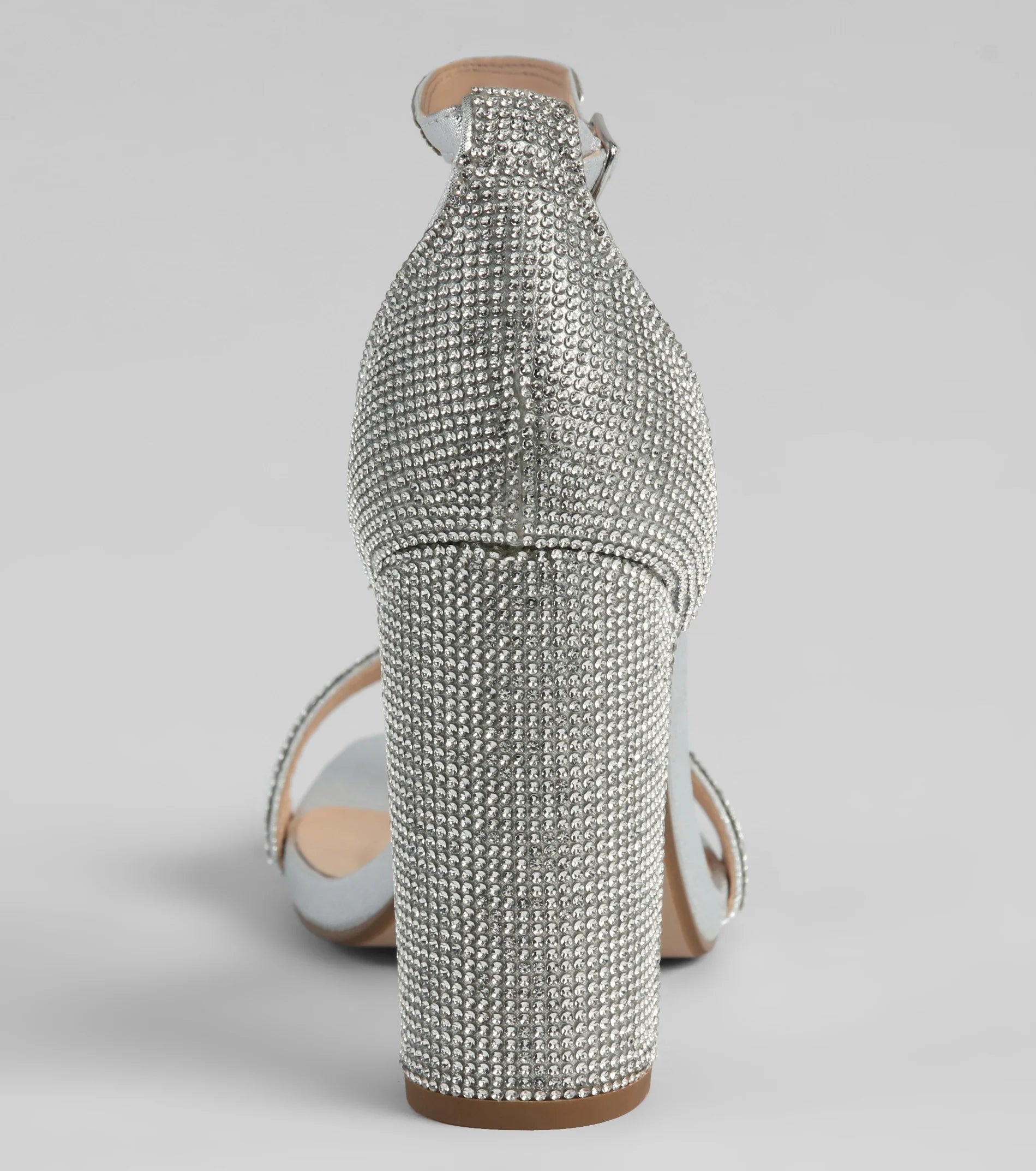 Shine Always Rhinestone Block Heels