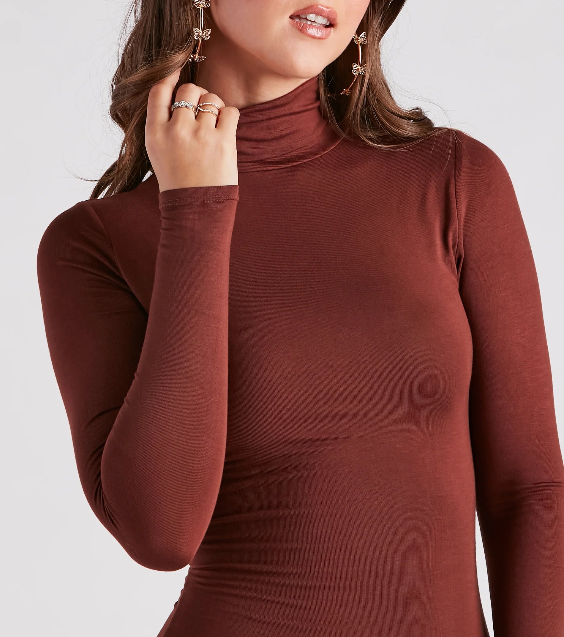 Always Cozy Turtleneck Mini Dress