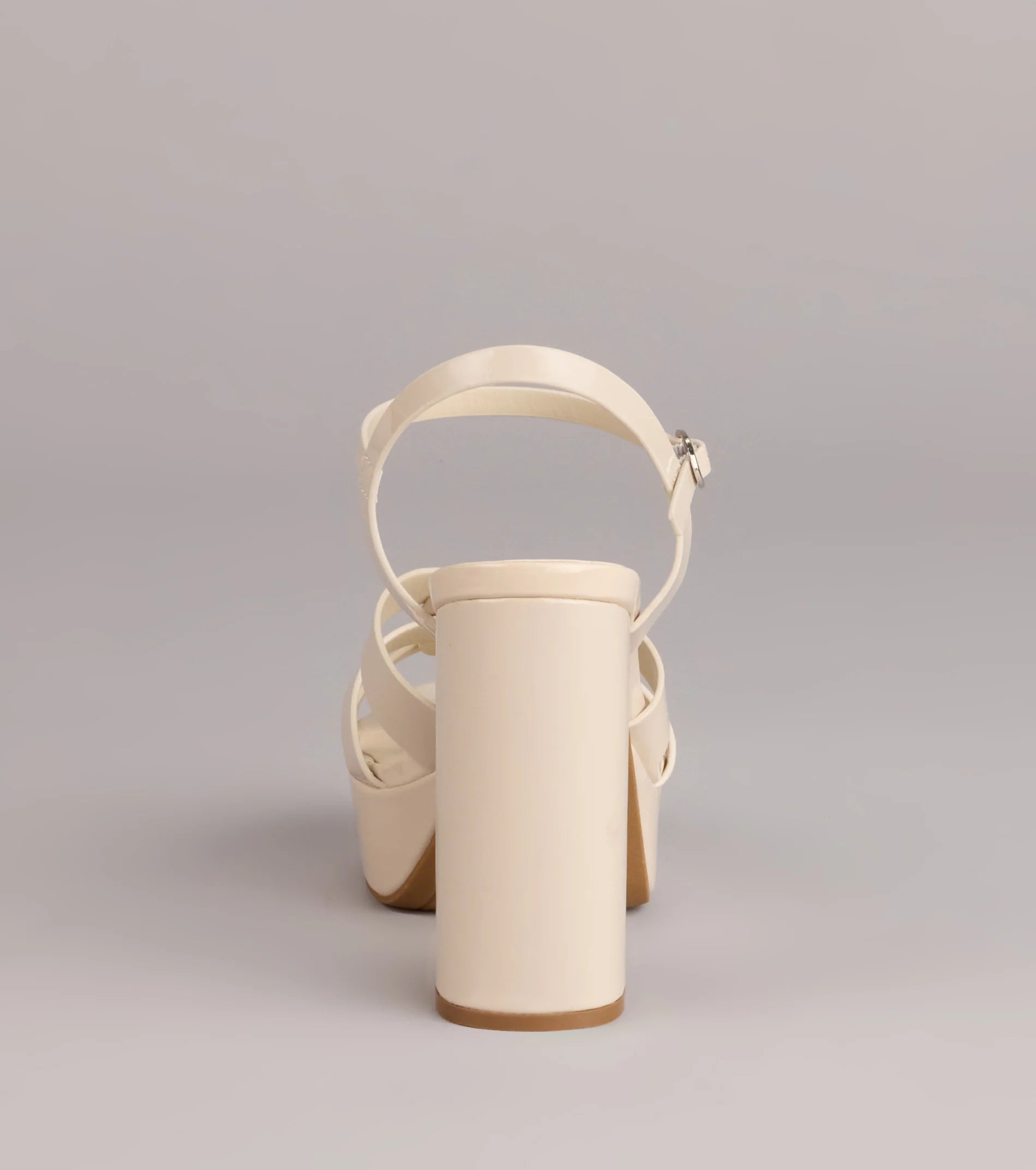 Glossed Up Patent Strappy Platform Heels