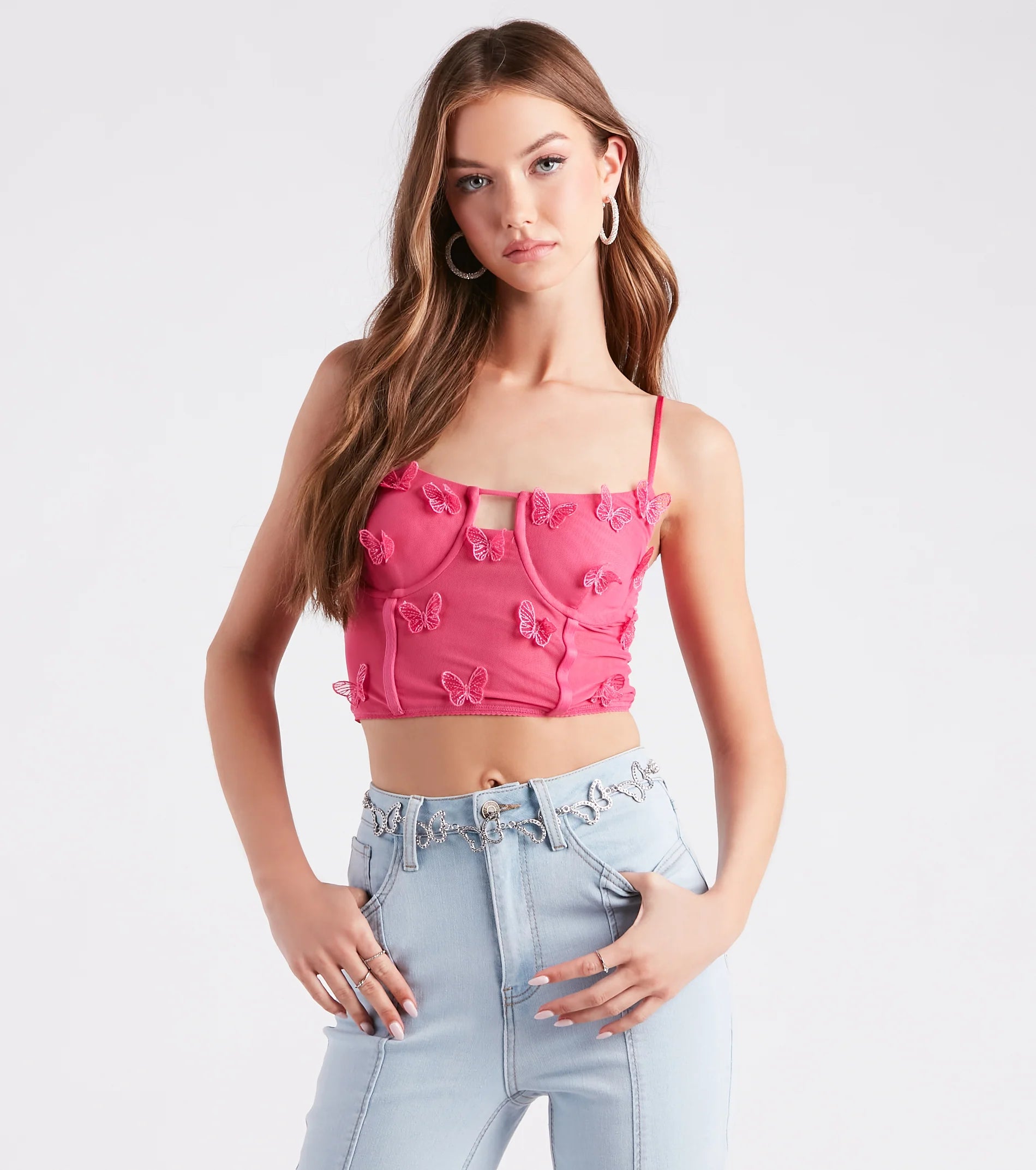 Cute And Chic Rhinestone Butterfly Belt