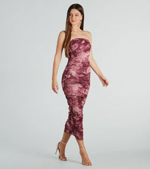 Irresistible Blooms Floral Strapless Maxi Dress