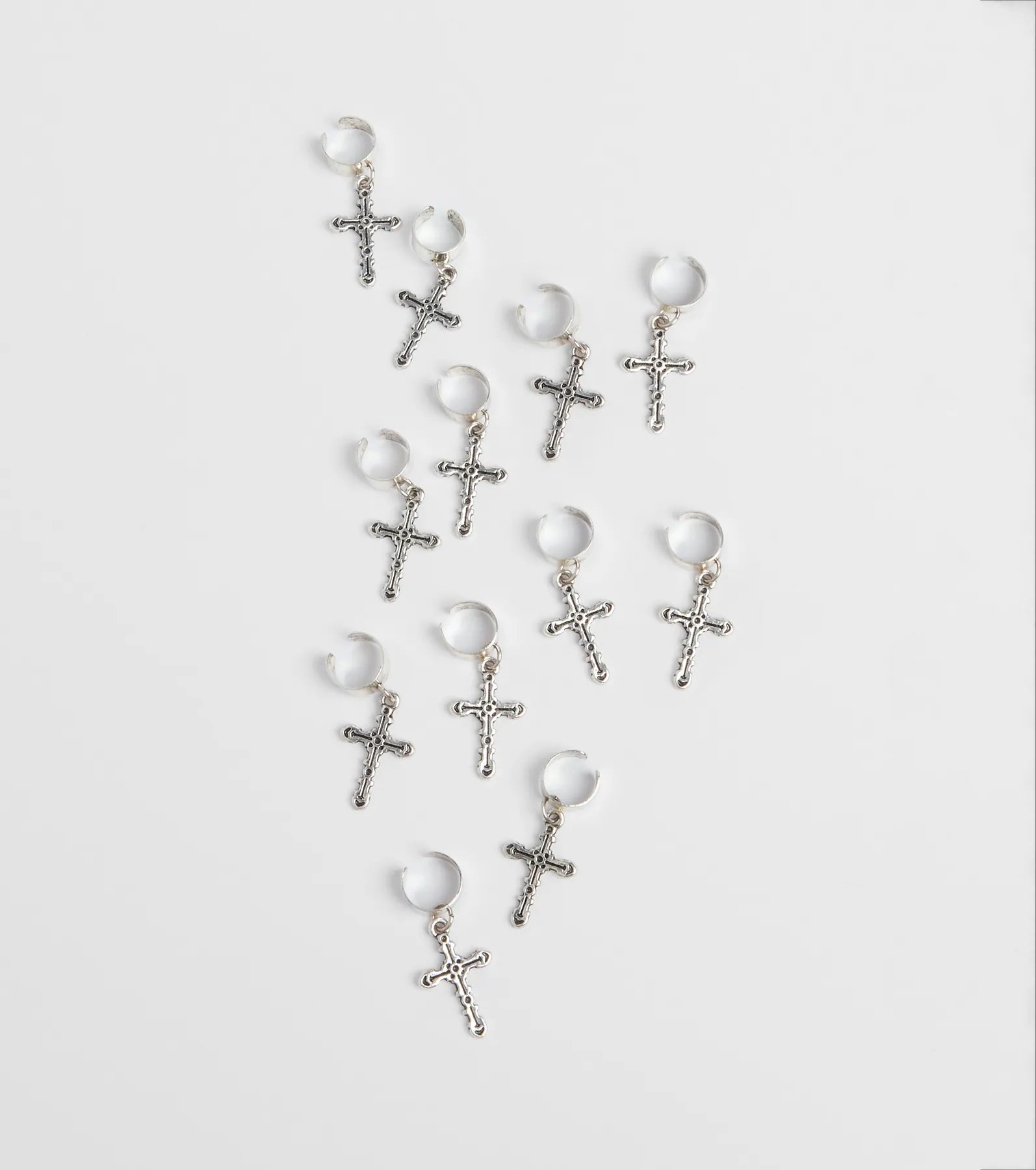 Edgy Trend Cross Hair Charm Set