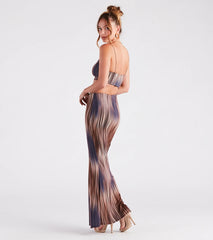 Vacay Beauty Abstract Cutout Maxi Dress