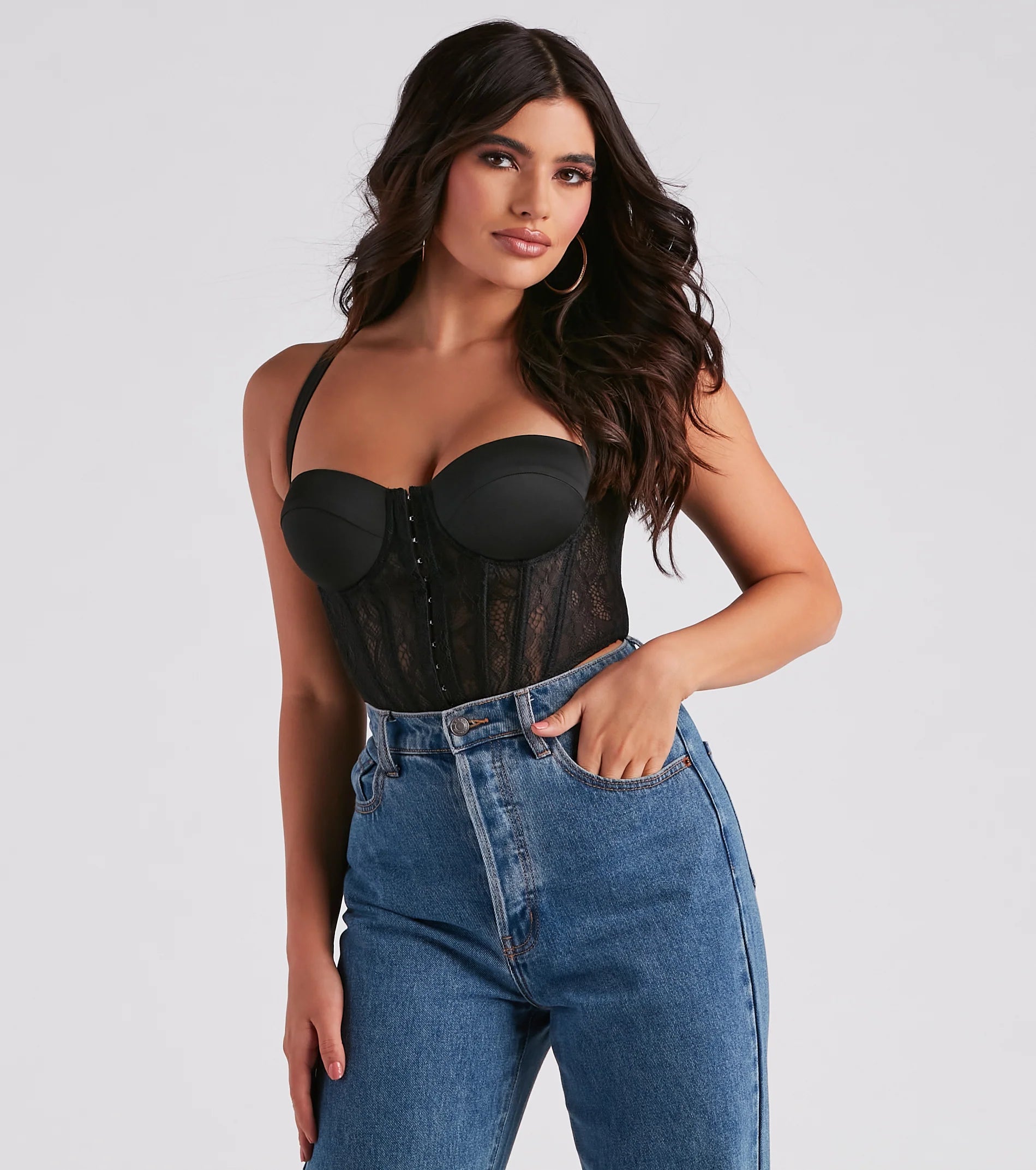 Lace Take Note Sweetheart Corset