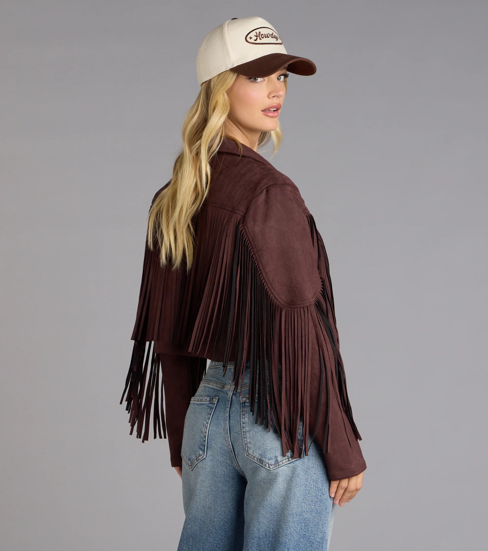 Trailblazer Faux Suede Fringe Jacket