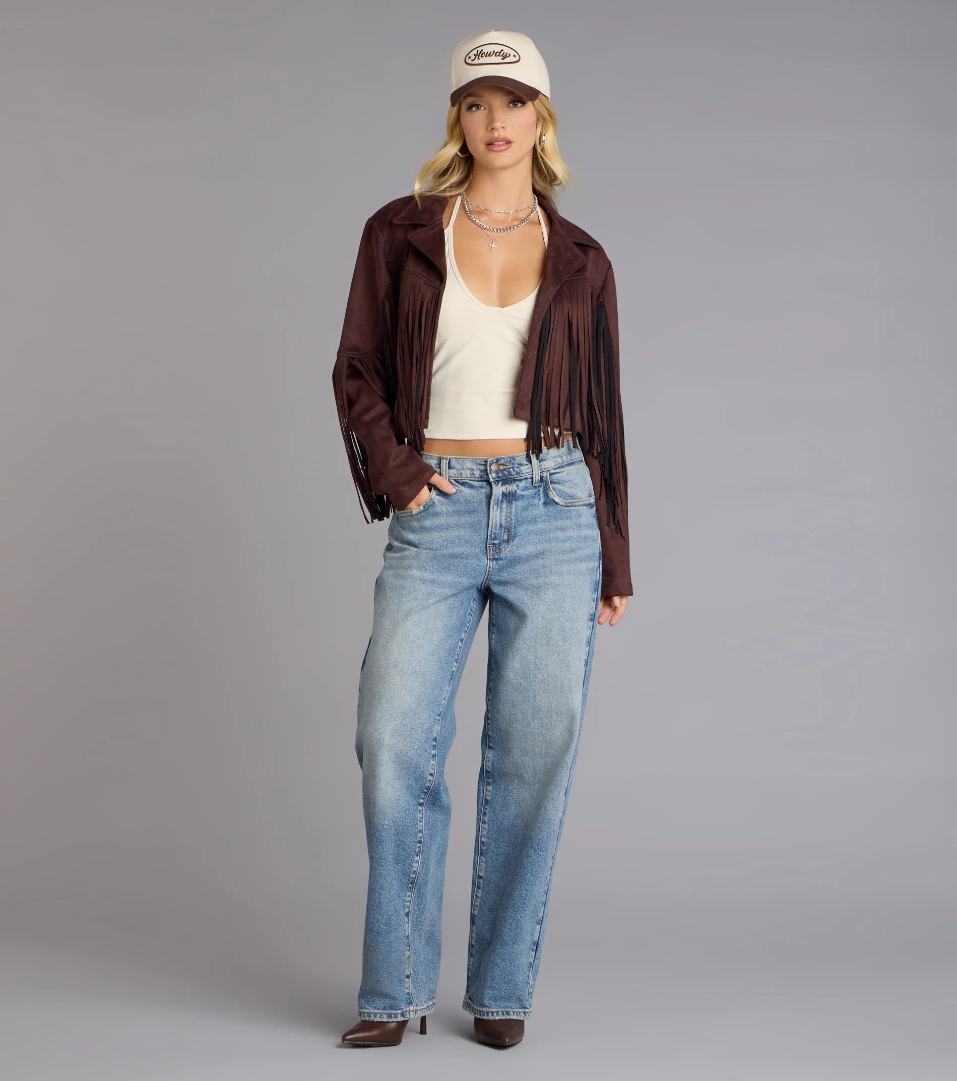 Trailblazer Faux Suede Fringe Jacket