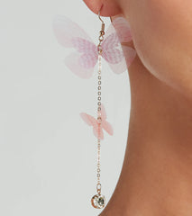 Whimsical Chic Organza Butterfly Statement Earrings
