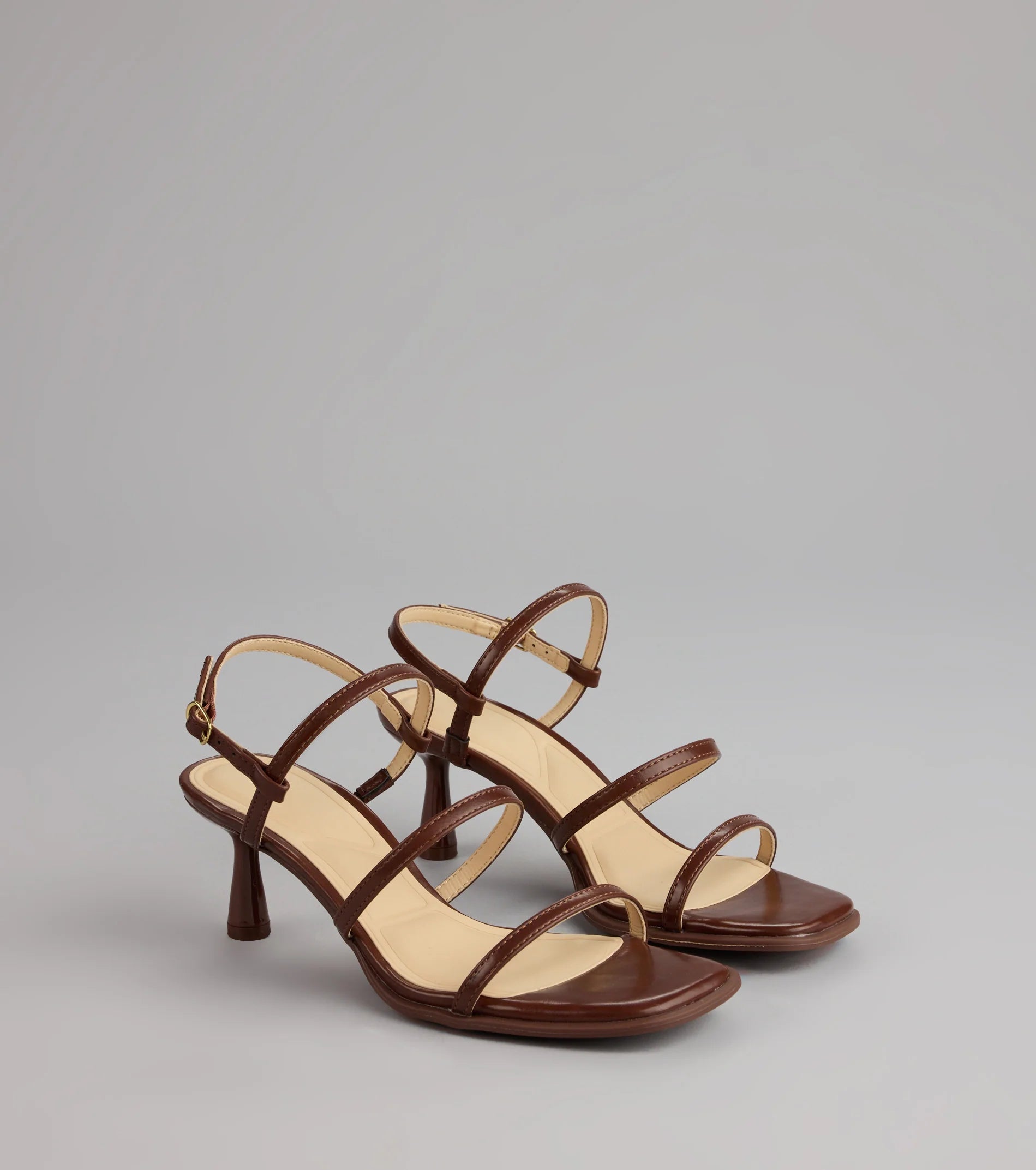 On Point Strappy Sling-Back Stiletto Heels