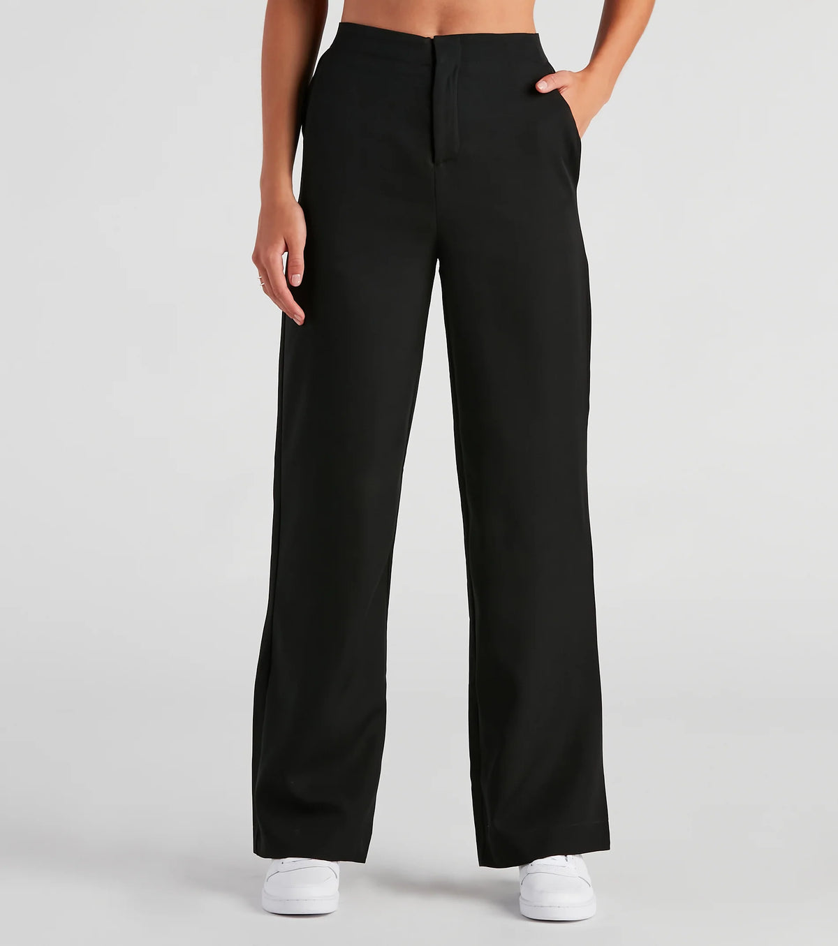 Elevated And Trendy Wide-Leg Trouser Pants