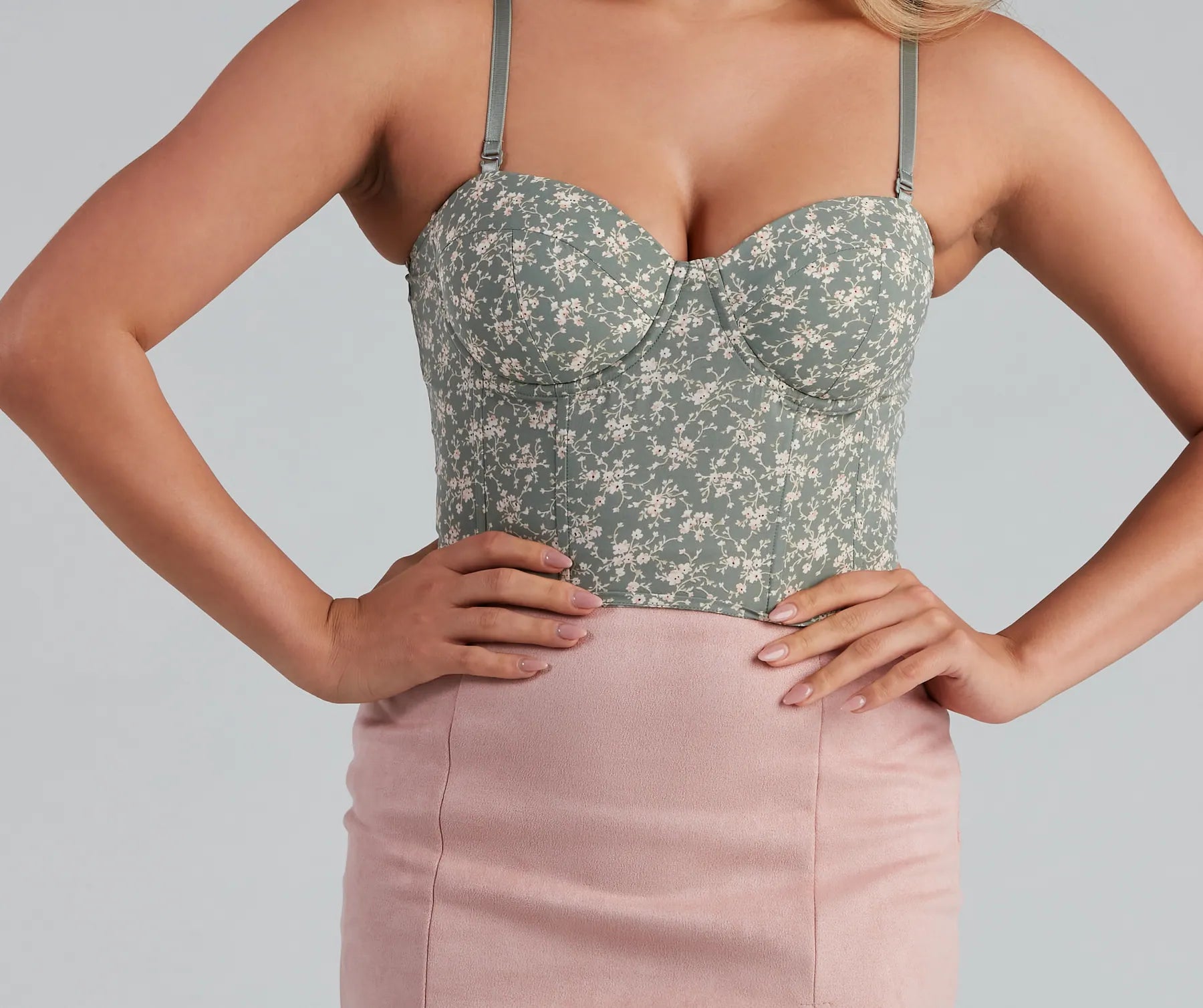 Let Love Bloom Floral Bustier